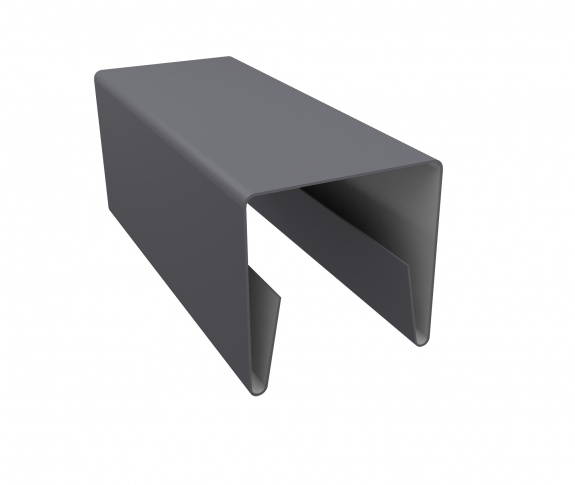 Планка П-образная заборная 20 0,5 Satin с пленкой RAL 7004 сигнальный серый