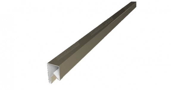 Планка П-образная заборная 17 0,5 Satin с пленкой RAL 1015 светлая слоновая кость