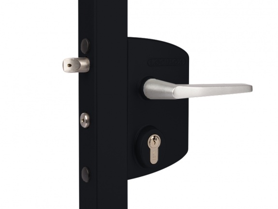 Замок LAKQ 6060 U2L корпус металлический, с ручками из алюминия, черный RAL 9005
