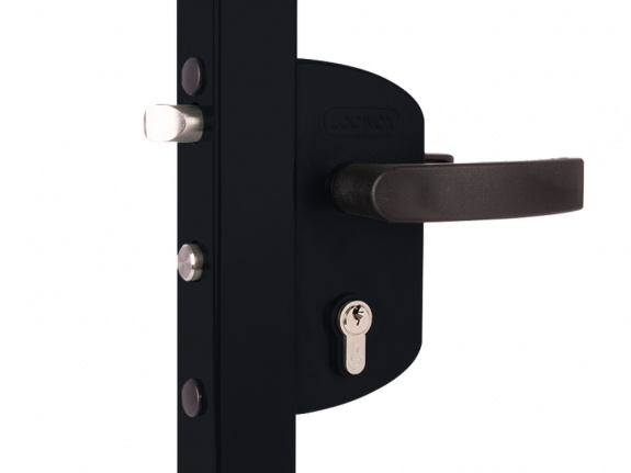 Замок LAKZ 6060 P1L корпус из полиамида с ручками из полимиада, черный RAL 9005