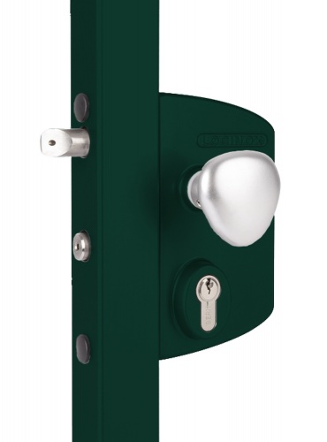 Замок LEKQ 6060 U4L с электро приводом, корпус металл, зеленый RAL 6005
