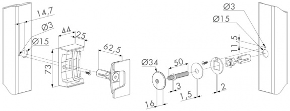 Фиксатор створки ворот HOOK IN антивандальный
