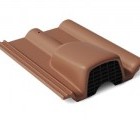 Вентиляционная цементно-песчаная черепица коричневая