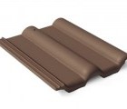 Цементно-песчаная черепица Франкфуртская темно-коричневая
