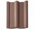 Цементно-песчаная черепица Франкфуртская темно-коричневая