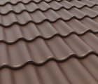 Цементно-песчаная черепица Протектор коричневая