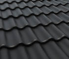 Цементно-песчаная черепица Протектор черная