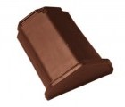 Начальная коньковая черепица Braas Изумруд Глазурь каштан