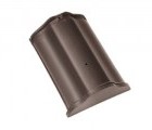 Начальная коньковая черепица Braas Рубин 11V Ангоб темно-коричневый