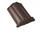 Начальная коньковая черепица Braas Рубин 13V Ангоб темно-коричневый