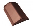 Начальная коньковая черепица Braas Турмалин Глазурь каштан
