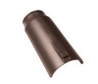 Коньковая черепица Braas Опал Ангоб темно-коричневый
