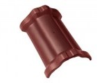 Центральная коньковая черепица с муфтами Braas Рубин 11V Ангоб красная лава