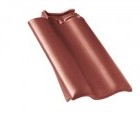Боковая левая черепица Braas Рубин 11V Глазурь красный бук