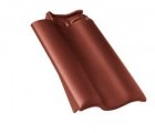 Боковая левая черепица Braas Рубин 9V Ангоб красная лава