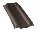 Боковая левая черепица Braas Рубин 13V Ангоб темно-коричневый