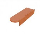 Боковая правая черепица Braas Опал Натуральный красный