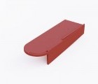 Боковая правая черепица Braas Опал Ангоб красное пламя