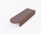 Боковая правая черепица Braas Опал Ангоб темно-коричневый