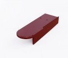 Боковая правая черепица Braas Опал Глазурь красный бук