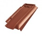 Боковая правая черепица Braas Рубин 13V Глазурь красная осень