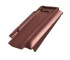 Боковая правая черепица Braas Рубин 13V Глазурь красный бук