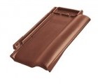 Боковая правая черепица Braas Рубин 9V Глазурь каштан