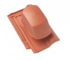 Черепица с вентиляционной насадкой Braas Рубин 13V Ангоб медный