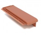 Боковая половинчатая правая черепица Braas Турмалин Глазурь каштан