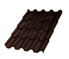 Металлочерепица МП Монтерроса-ML (VALORI-20-DarkBrown-0.5)