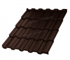 Металлочерепица МП Монтекристо-M (VALORI-20-DarkBrown-0.5)