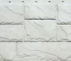 Фасадная панель FineBer - серия &quot;Камень крупный&quot;. Мелованный белый.