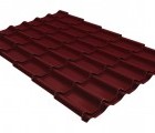 Металлочерепица классик 0,5 Satin Мatt RAL 3005 красное вино