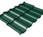 Металлочерепица модульная квинта Uno Grand Line 0,5 Satin Мatt RAL 6005 зеленый мох