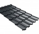 Металлочерепица квинта плюс Grand Line c 3D резом 0,45 Drap TX RAL 7016 серый антрацит