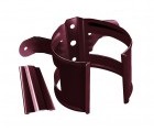 Хомут трубы металлический на дерево Grand Line ПВХ бордо (RAL 3005)
