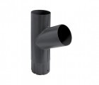 Тройник трубы,100 мм RAL 7024 мокрый асфальт