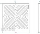 Решетка штампованная оцинкованная для дождеприемника 300х300, класс нагрузки А15 Aquastok (32832)