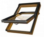 Мансардное окно Fakro PTP-V/GO U3 из ПВХ Золотой дуб 66x98