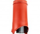 Выход канализации 125/100 изол./500 Krovent Pipe-VT IS красный