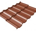 Металлочерепица модульная квинта Uno Grand Line c 3D резом 0,5 GreenСoat Pural Matt RR 750 кирпично-красный 