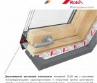 Мансардное окно Roto R69 H200 с термоблоком 74x98