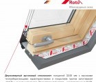 Мансардное окно Roto R89 H200 с термоблоком 54x78