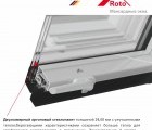Мансардное окно Roto R49 K200 с термоблоком 94x118