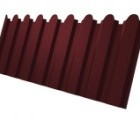 Профнастил С20А фигурный 0,45 PE с пленкой RAL 3005 красное вино