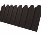 Профнастил С10A фигурный Grand Line 0,5 GreenCoat Pural BT, matt с пленкой RR 32 темно-коричневый (RAL 8019 серо-коричневый)