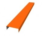 Декоративная накладка прямая жалюзи Texas 0,45 PE с пленкой RAL 2004 оранжевый