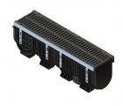 Лоток водоотводный PolyMax Drive DN200 h317с решеткой чугунной «шина» ВЧ кл. Е600 (к-т)