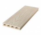 Террасная доска 3D TalverWood 150*25*4000 слоновая кость брашированная двусторонняя (текстура-вельвет) 