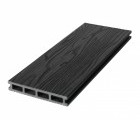 Террасная доска 3D TalverWood 150*25*4000 антрацит брашированная двусторонняя (текстура-вельвет) 